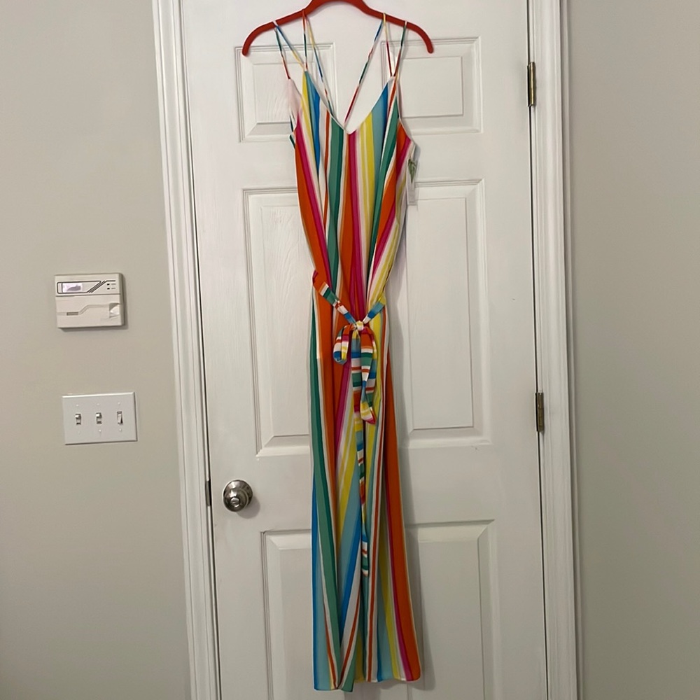 Size small Palms away red dress boutique jumpsuit.